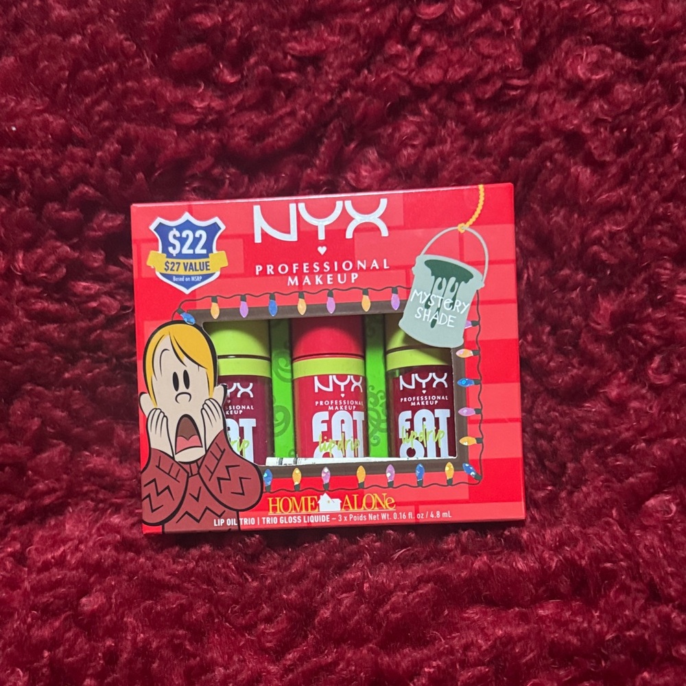NYX Home Alone Lip Oil Set with Mystery Shade NWT